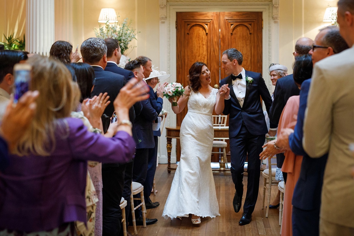 walking down the aisle at hedsor house