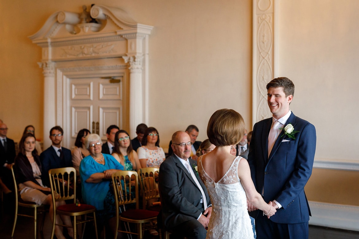 susie and steve during the ceremony