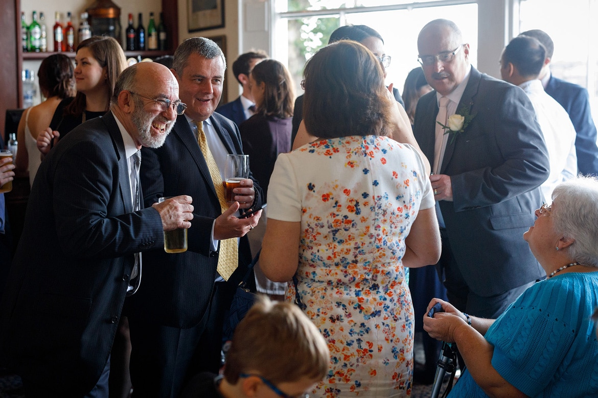 a packed wedding reception