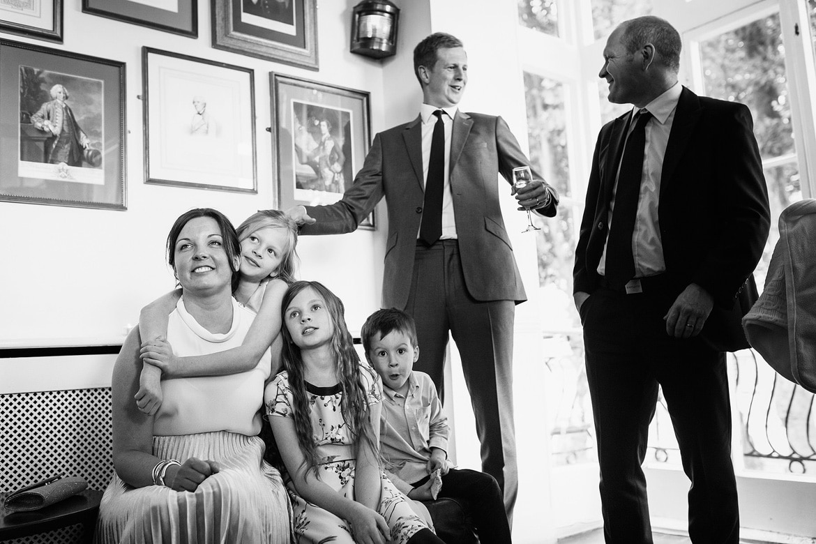 guests at a trafalgar tavern wedding