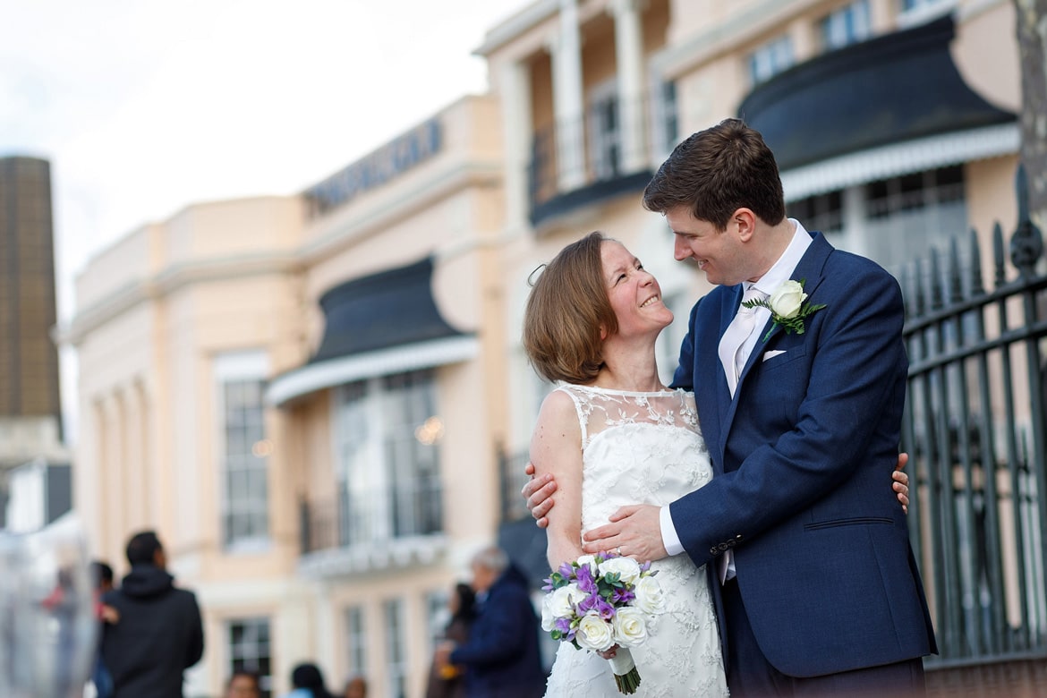 susie and steve at their wedding