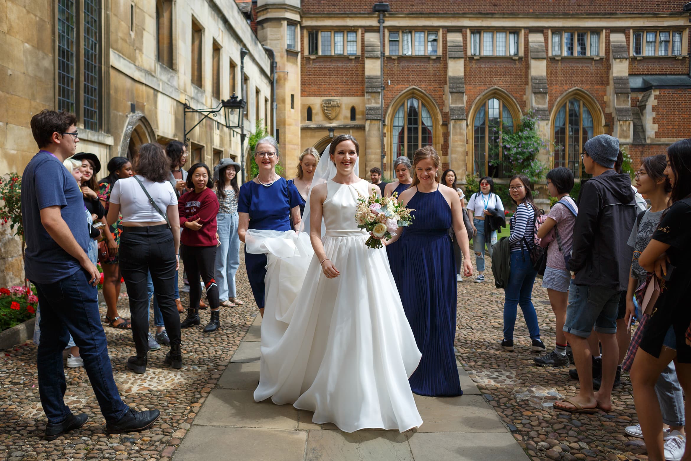 leaving pembroke college to go to the ceremony