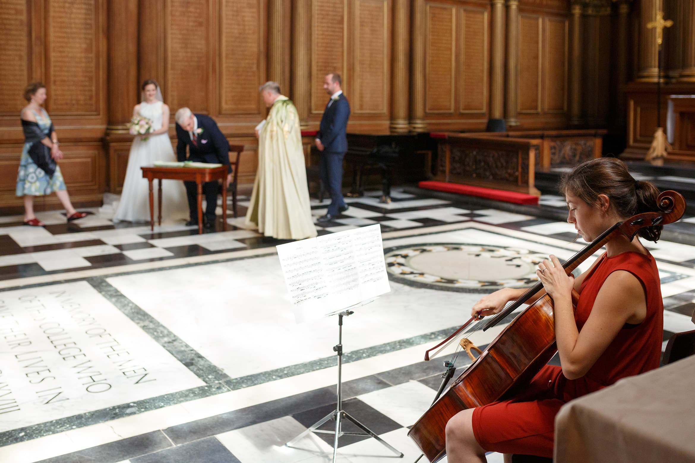 music during the signing of the register