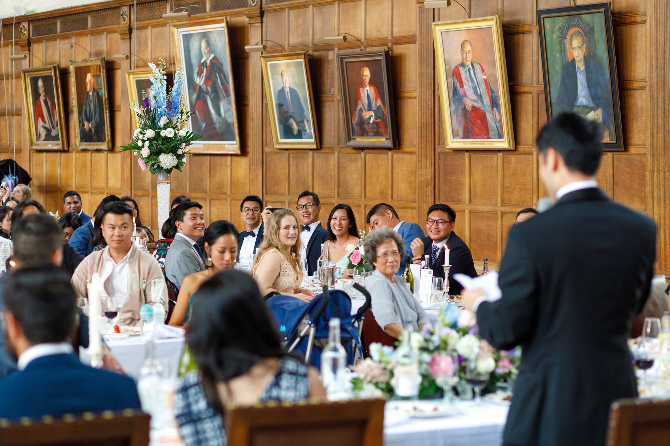 guests listening to the grooms speech