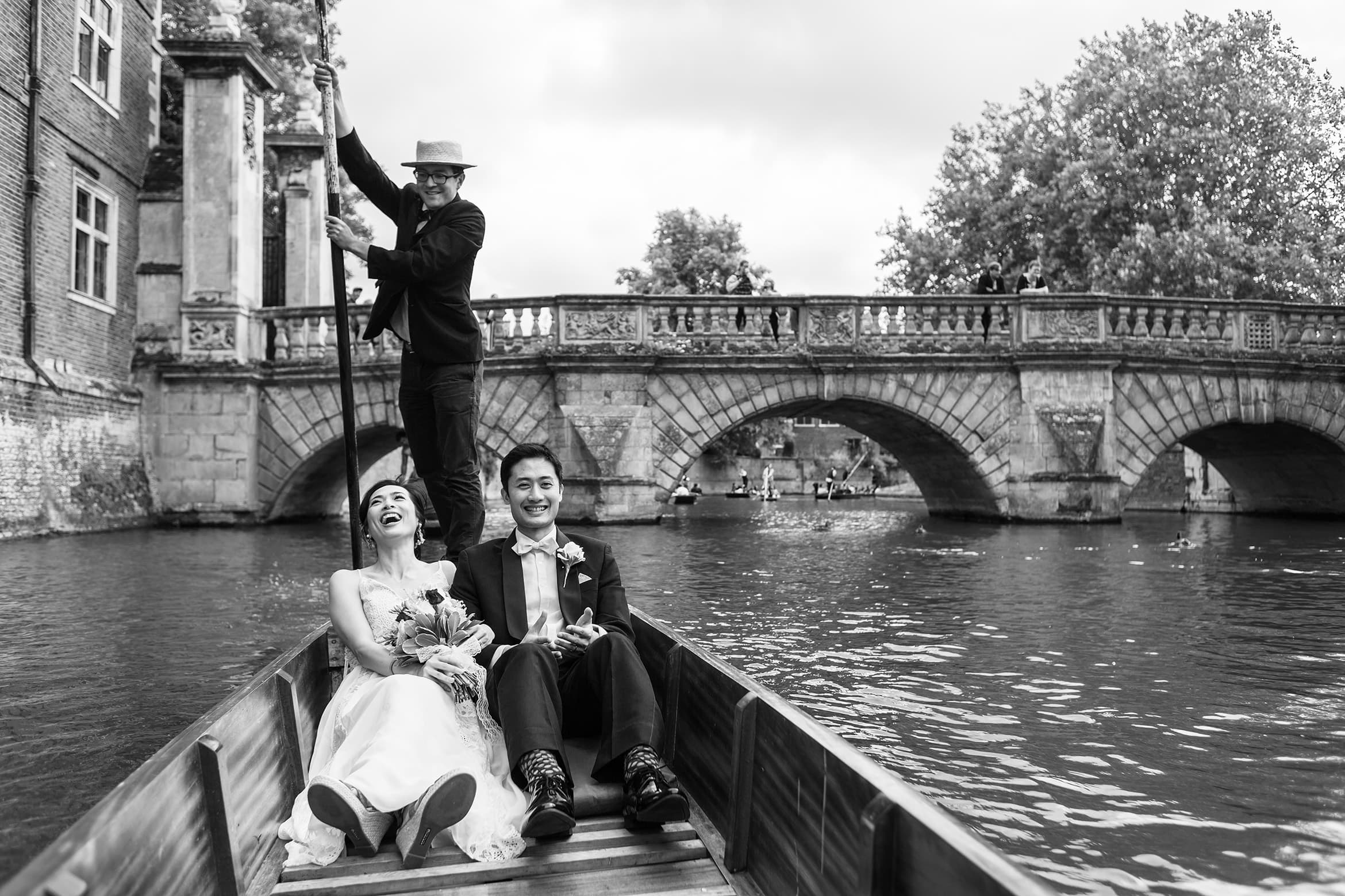 enjoying a moment in the punt