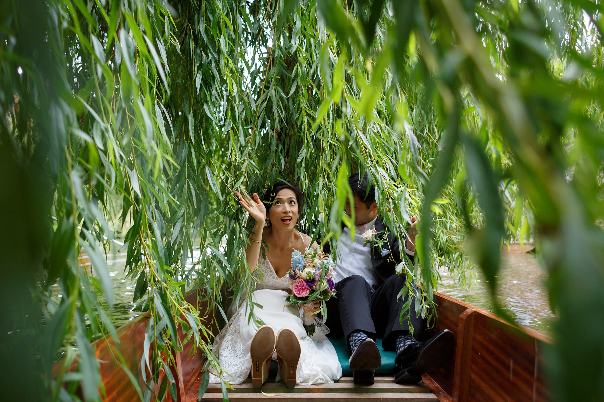 a moment in the trees while punting on the river cam