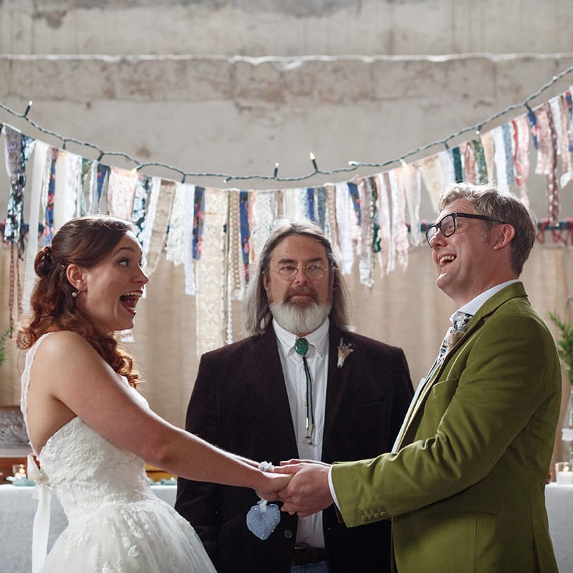 vintage wedding ceremony